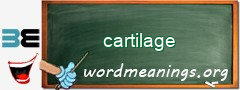 WordMeaning blackboard for cartilage